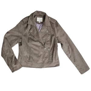 A New Day suede bomber jacket. Taupe. Size Medium